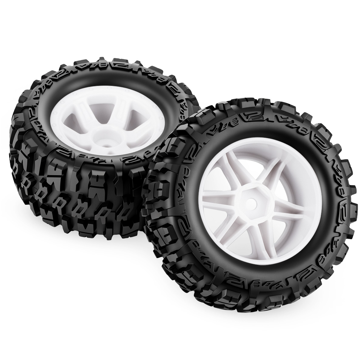 4Pcs 87mm Rubber Tires Wheels  - Rc Hobby Trucks ulasan dan harga
